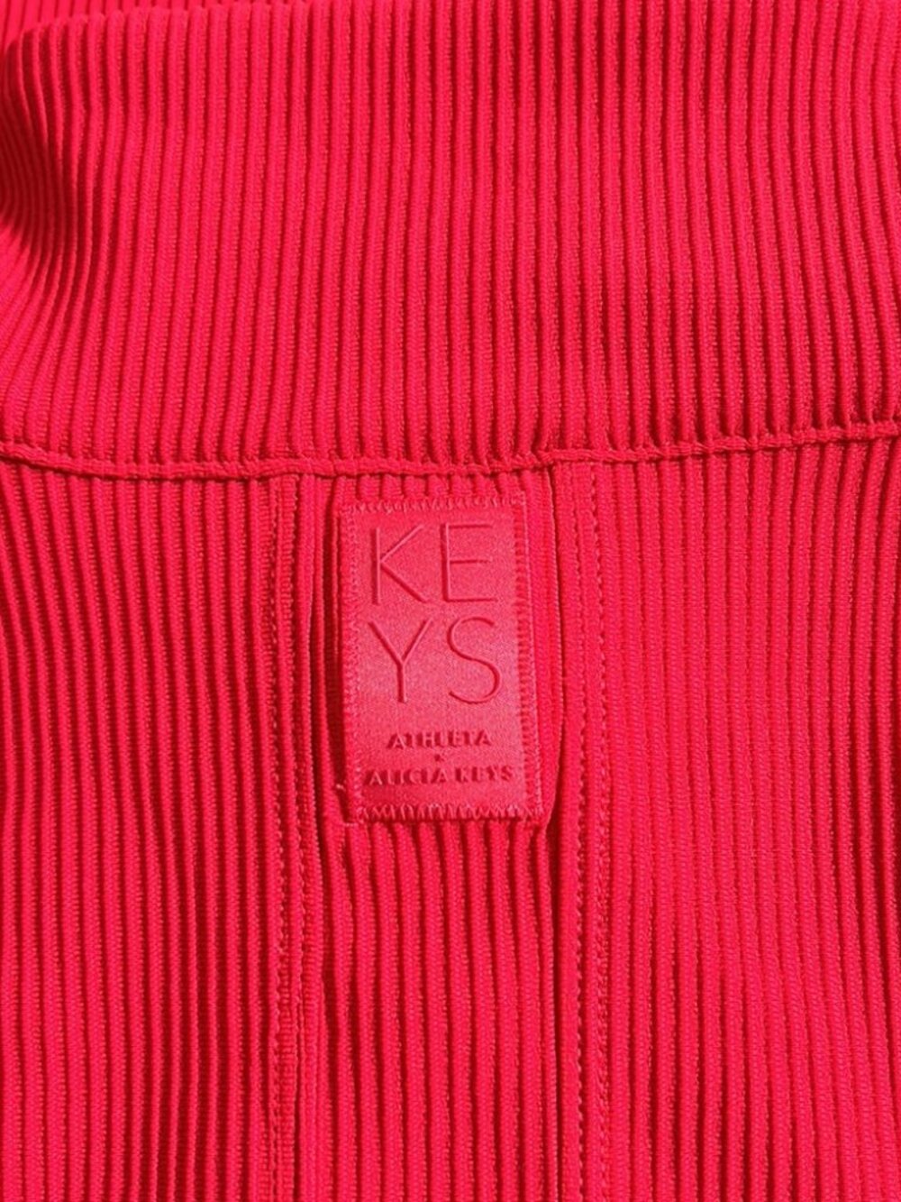 Athleta x Alicia Keys Red Goddess Ribbed Jumpsuit XXS Zip Front - Picture 4 of 4
